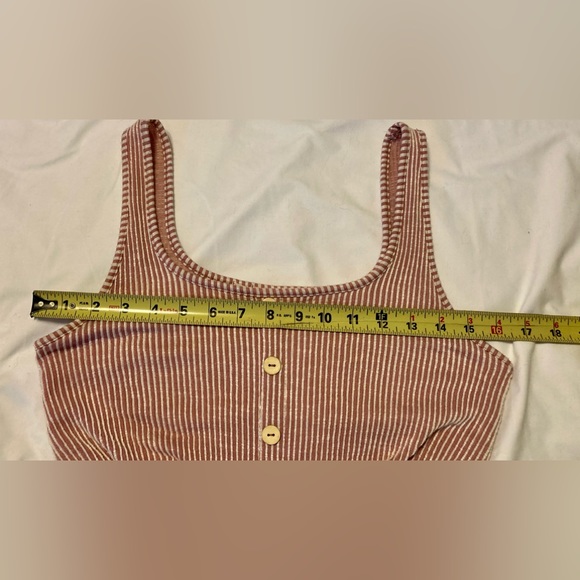 Comfy striped mauve romper S - Picture 7 of 10